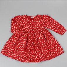 F32521: Infant Girls All Over Print Cotton Lined Dress (1-3 Years)